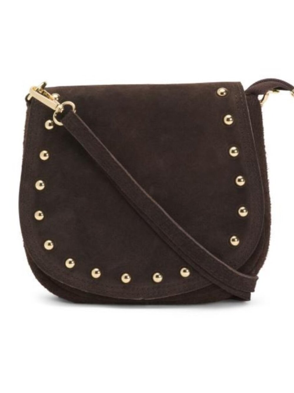 PERSAMAN NEW YORK suede studded crossbody
